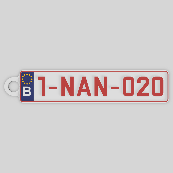 Belgian License Plate Keychains