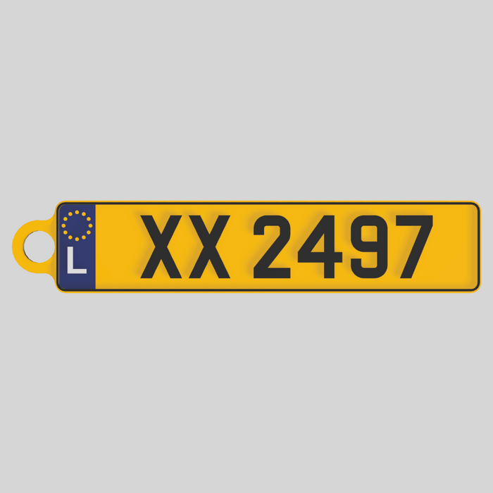 Luxembourgish License Plate Keychains