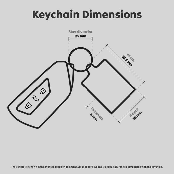 Motorcycle License Plate 2 Keychain (LU)